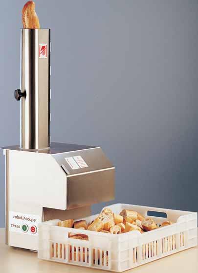 The bread slicer is built entirely from stainless steel to ensure easy aftercare by its user.