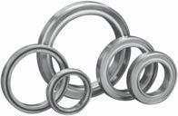 Stainless steel and other materials are available. Seals are available on all sizes and standard cross sections. Super duplex configurations.