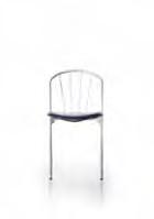 ART LEATHER collection sedie home chairs 111 Art. 111 - cm. H 77 - H/S 45 - L/W 43 - P/D 54 Sedia in metallo verniciato con seduta in cuoio.