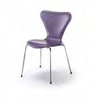 Bent beech chair, natural colour or various lacquered colours, chromed legs, pileble. 206 Art. 206 - cm.