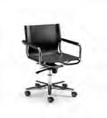 ART LEATHER collection sedie office office chairs 223 Art. 223 cm. H 82 - L/W 56 - P/D 60 Sedia girevole con struttura in metallo e alluminio rivestimento in cuoio.