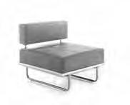 Sofa 2 seats, chromed metal frame, leather covering available with or without arms, or with only right or left arm. Art. LIGHT/Table - cm.