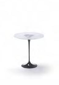 ART LEATHER collection tavolini tables 354 Art. 354 - cm. H 51 - Ø 41/51 Tavolo con base in fusione di alluminio colore bianco o nero.