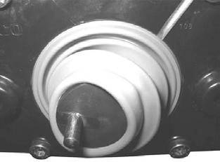 piston boot Figure 72: Removing adjuster piston boot 2. Pull the adjuster piston boot from the boot seat of the adjuster piston (Figure 72).