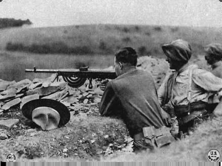German Maxim Machine Gun: Weight: 33 lbs. Rate of fire: 600 rounds per minute 2.