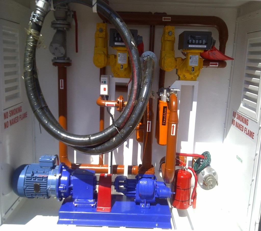 Examples of our Pump, Meter and Filtration Fitments 500 lpm pump and LC meter