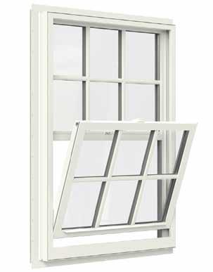 Single-hung windows feature a bottom sash that lifts vertically