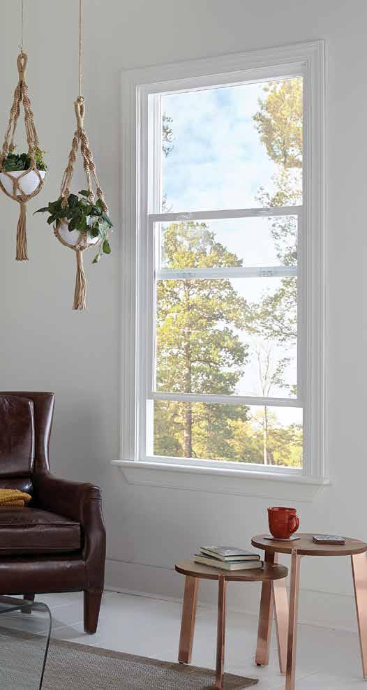 INTEGRAL LIFT RAIL Windows are meant to be opened. Designed with ease of operation and durability in mind. Lift away and let the fresh air in.