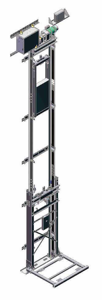 In-Line Drive System 1 2 1 Controller box and UPS (battery back up) can be mounted at a remote location up to 50 ft. (15.2 m) away from the elevator hoistway.