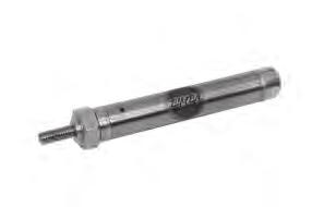 7 16" Bore Air Ground and Roller Burnished 303 Stainless Steel Piston Rod Standard Force Exerted Approximately 0.15 of Air Line Pressure Enclosed Spring Force: 1 lb. Relaxed 2 lbs.
