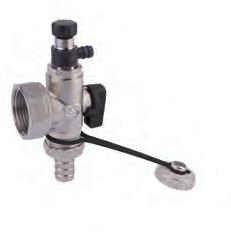 rubinetto di scarico. Male end piece kit for manifolds with manual air vent valve and drain tap.