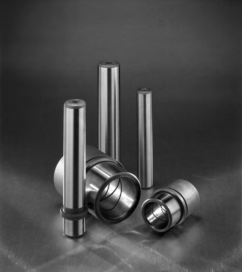 Plain Bearing Components READY Plain Bearing Components 3 types of pins, 2 types of bushings Precision Guide Pins (-825) Our Precision Guide Pins are designed to be used with either plain bearing or