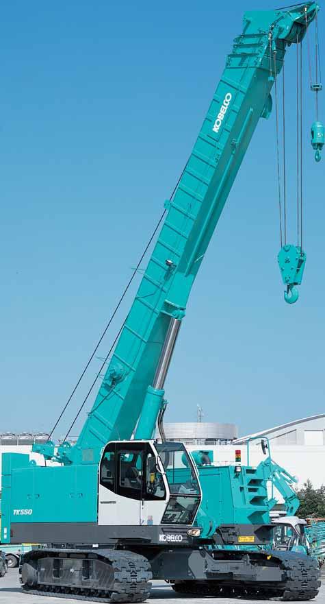 Strong Design from To Presenting the TK550 Telescopic Crawler Crane to Revolutionize Foundation Work KOBELCO is proud to launch the new TK550 telescopic crawler crane, which combines the stability