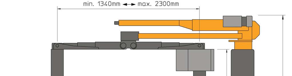 Accessory for car lift FHB3000-SS-2300 with an extended drive-in width of 2300