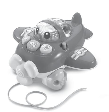 INTRODUCTION Thank you for purchasing the Pull & Pop Airplane by VTech. Press the friendly light-up face button to hear playful phrases and see the light flash.