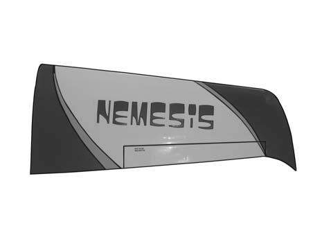 Nemesis 111 Instruction Manual 7) Repeat this process with the other wing panel, securely hinging the aileron in place.