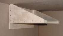 For ceilings higher than 8, you may mount the back a little higher to accommodate a larger trash can, etc. c. Attach the bracket back to the wall by driving at least 8 or more screws through the bracket into the wall studs.