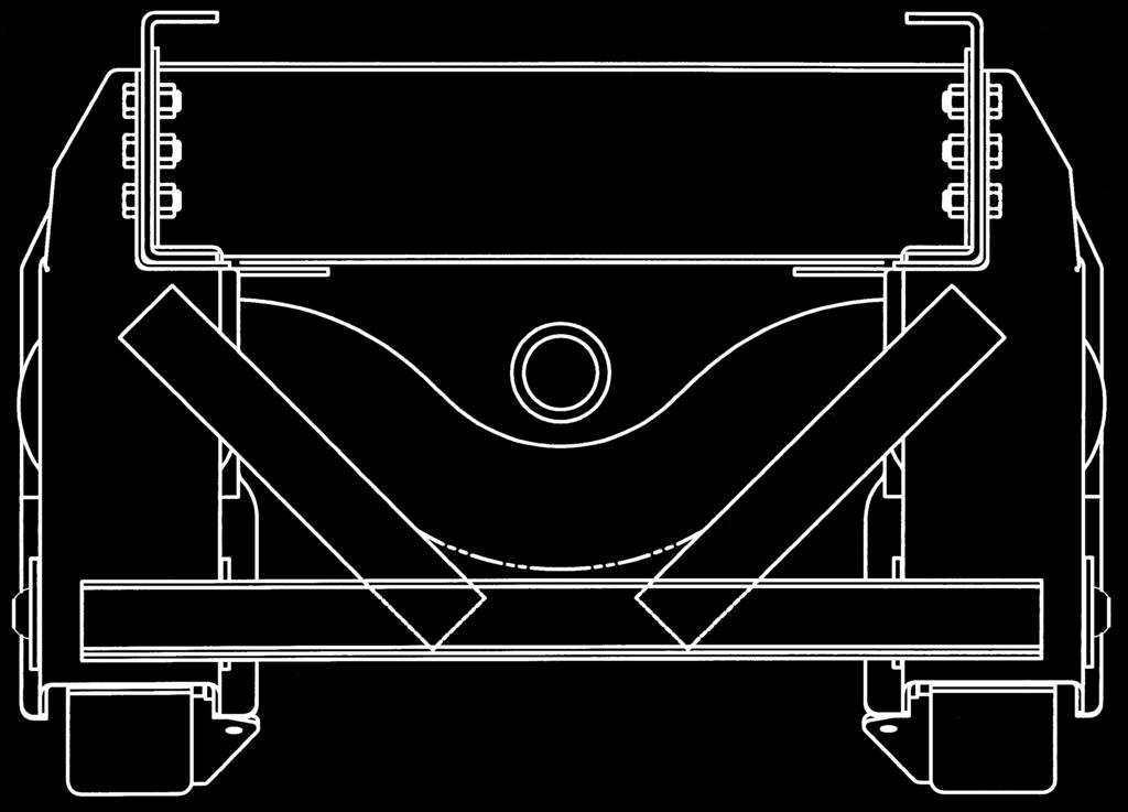For non-specified frame widths loosen the factory snugged axle U-bolts (4) and adjust the width of the suspension frame brackets to accommodate the truck frame rails. 5.