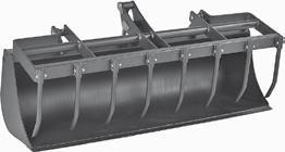 Implements - BRC / BMSC / BFC / TRC An extensive range of professional implements. Buckets (loose material, multi-purpose, 4 in 1...), pallet carrier,...a full range for the amenity professionals.