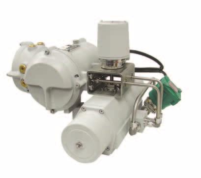 The actuators utilise a fully sealed electrohydraulic power system with internal spring-return action for clockwise or anti-clockwise rotation.