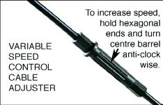 Confirm that the cable inner wire will move at least 26 mm when the SP bail (see page 2) is moved from the clutch disengaged (open) position to the engaged (closed) position against the handle.