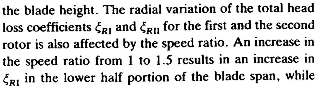 ~ PUNDHIR & SHARMA : AERODYNAMIC PERFORMANCE OF A CONTRA-STAGE. CLOSE AXIAL GAP x LARGE AXIAL GAP TIP LLlLIBO 6 y 4 2. HUBI7177 O the blade height.