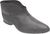 RUBBER OVERSHOES 1300 HI-TOP WORK RUBBER-Covers work shoe up to ankle. 1400 10" WORK BOOT-Molded in button for secure closure. WESTERN BOOT SAVER 1600-Fits over Western boots. No clasps or snaps.