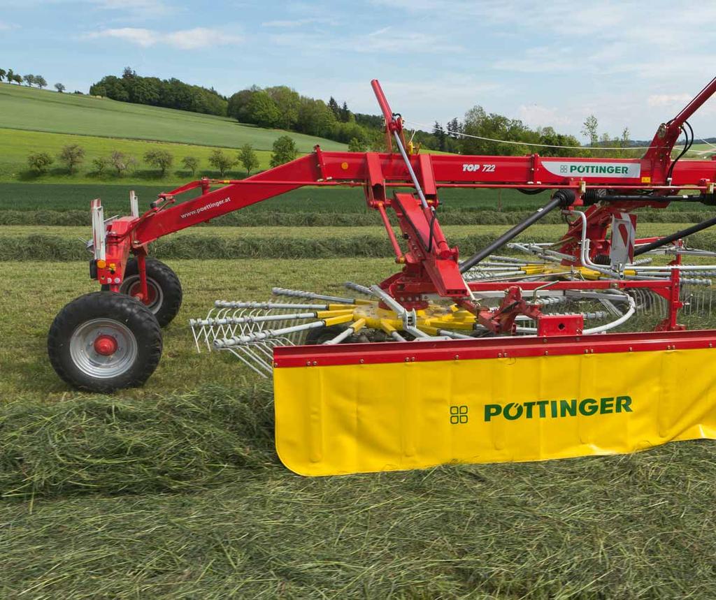 TopTech plus rotors rake perfectly The rotor is at the heart of the rake. With a TopTech plus rake, precision parts are connected with sturdy materials for a long service life.