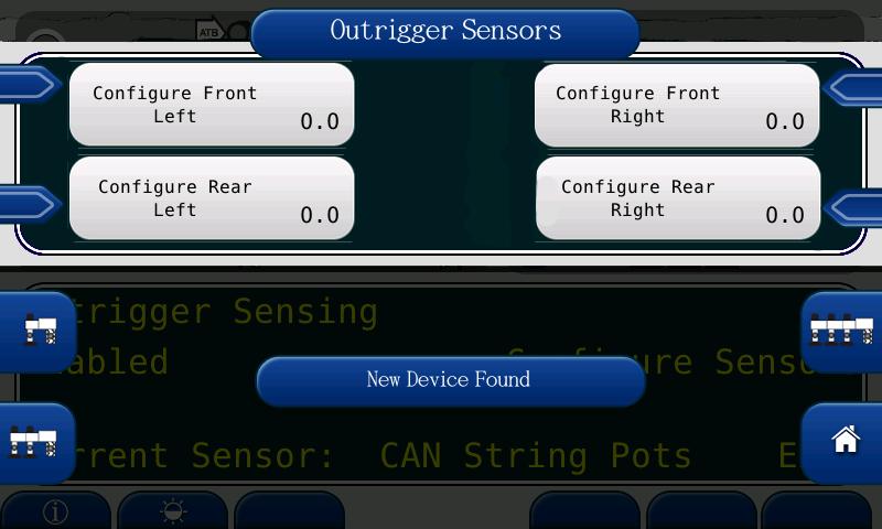 5.8 Calibrating the Outrigger Position Sensors If an error code is displayed for a particular outrigger sensor, contact service for assistance.