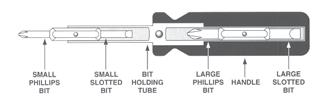 When the band screw is tightened to the correct torque, the wrench ratchets so the handle will continue to turn