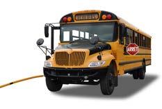 FIGURE 71 School bus Alternately flashing yellow lights Flashing red lights Crossing control arm Alternately flashing lights on the stop sign Parts Covered and How to Inspect Them Minor Defects Major