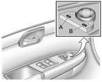 Keys, Doors and Windows 2-17 Power Mirrors Controls for the outside power mirrors are located on the driver door armrest. To adjust each mirror: 1.