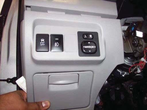 Mount switch into switch knockout on left side of dash (see picture 6) 5.