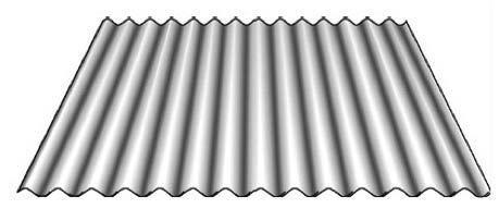 U.K.SteelExportsLimited GALVANISED CORRUGATED SHEETS Depth: 18mm from lowest to highest point Corrugation width: 3 inches between each corrugation Depth: 18mm from lowest to highest point Available
