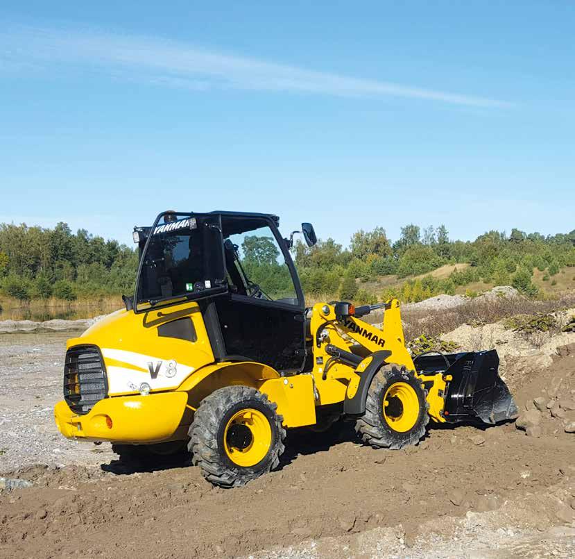 RELIABILITY LONG SERVICE INTERVALS Our compact wheel loaders are designed for working, and therefore we reduced the service intervals