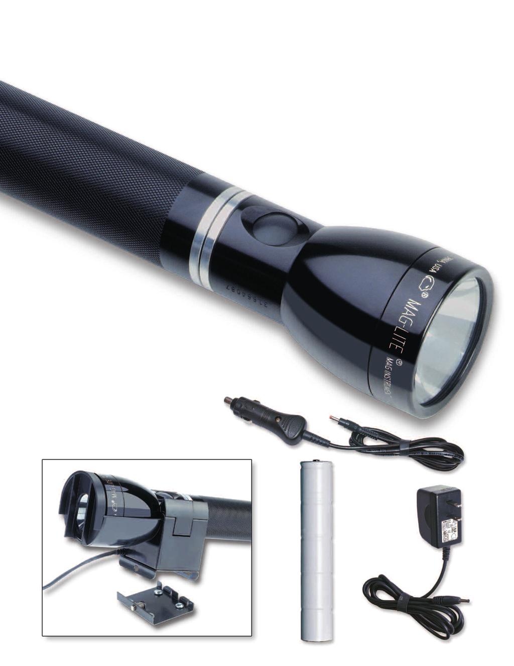 MAG CHARGER RECHARGEABLE FLASHLIGHT SYSTEM (NiMH) Now, Improved Performance F E A T U R E S with a High Capacity Rechargeable NiMH Battery!* Without question, our ultimate lighting tool.
