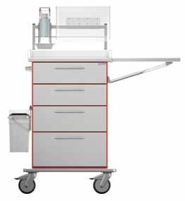 5 HE) with fixed instrument insert EWZ SmE 1 drawer, height 9 (1.