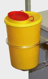 bin for knee or foot operation.