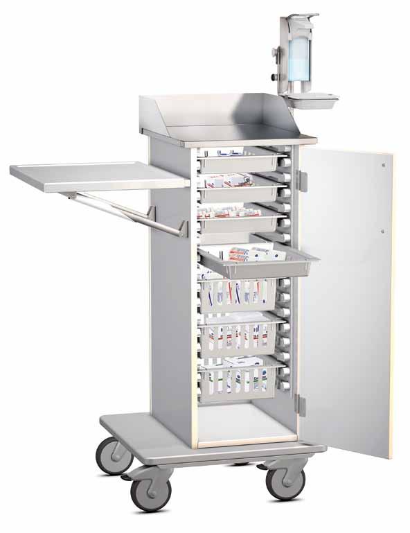 px-series 050 infection control cart px-series 050 DressinG cart patient care px514p98c1 px514pc1 outside dimension 585 x 584 x 111* (W x D x h) 14 height units (HE) (Cabinet design from top to