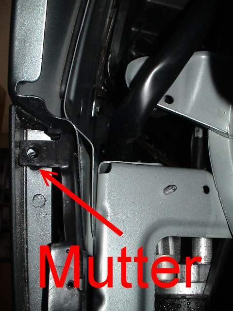 Remove the cover above the wheel complete on the right hand side.