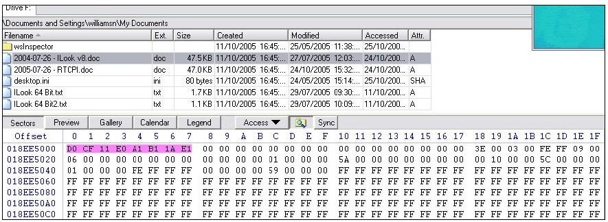 sadržaja fajla. U slici 11 prikazan je uobičajen potpis fajlova za sve MS Office fajlove: D0 CF 11 E0 A1 B1 1A E1. Slika 11.