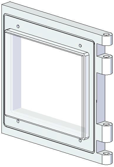 31 Figure 4.8 Step machined into the perspex window To ensure that no air was capable of moving through the joint between the window and the door, an O-ring was included.