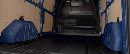 The flip-up access panel in the bulkhead allows access to the underseat storage compartment, allowing items such as pipes and ladders up to