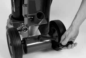 In the event of the grinder pulling to one side all the time, adjust the axle height.