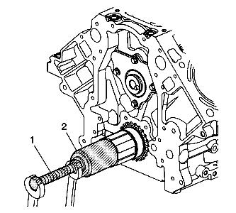 INSTALLATION 1. Install the key into the crankshaft keyway, if previously removed. 2. Tap the key into the keyway until both ends of the key bottom onto the crankshaft. 3.