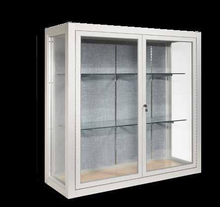 Trophy and Display Case with Hinged Glass Doors (HWS) MODEL SIZE (HxWxD) WEIGHT PRICE 2 HINGED DOORS W/ LOCK 3 HINGED DOORS W/ LOCK 8233404XX 4' x 4' x 12" 235 lbs $3,257 8233406XX 4' x 6' x 12" 274