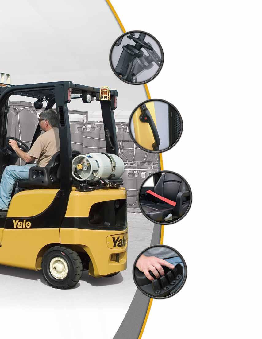 Yale Veracitor VX forklift design goals include easy entry and exit, superior driver comfort, and ease of operation.