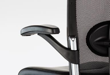 2 4 Colours Starbase and seat support Armrests Backrest frame Powder-coated aluminium, black, aluminium-coloured, textured matt