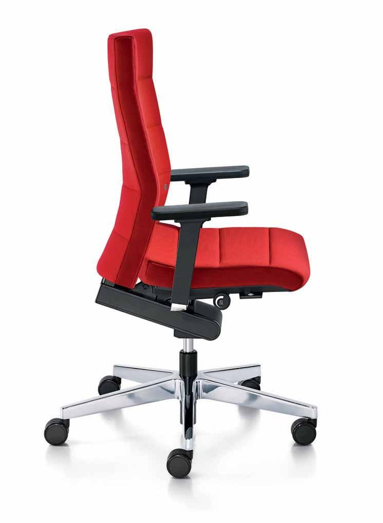 Champ swivel chairs are available in three different heights. The segments proportion the chair heights.