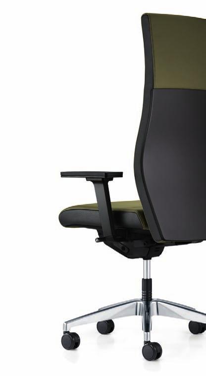 weight adjustment, 4D Tarmrests, black aluminium base Mediumheight swivel chair, synchronous mechanism, weight